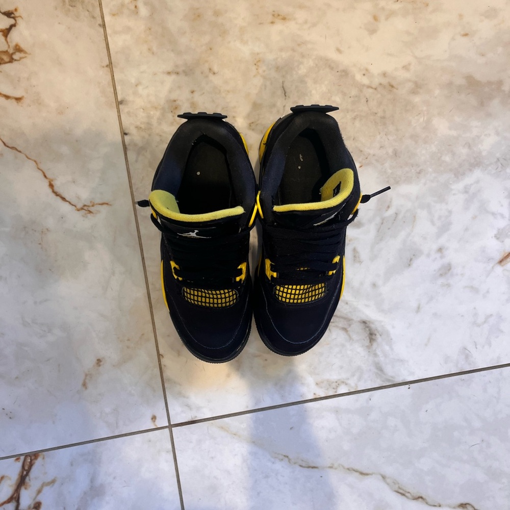 Kids Black and Yellow Sneakers